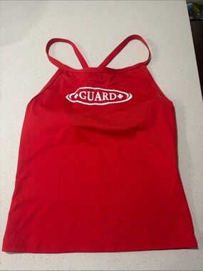 Red Lifeguard Tank Top - Women's Swim Tank